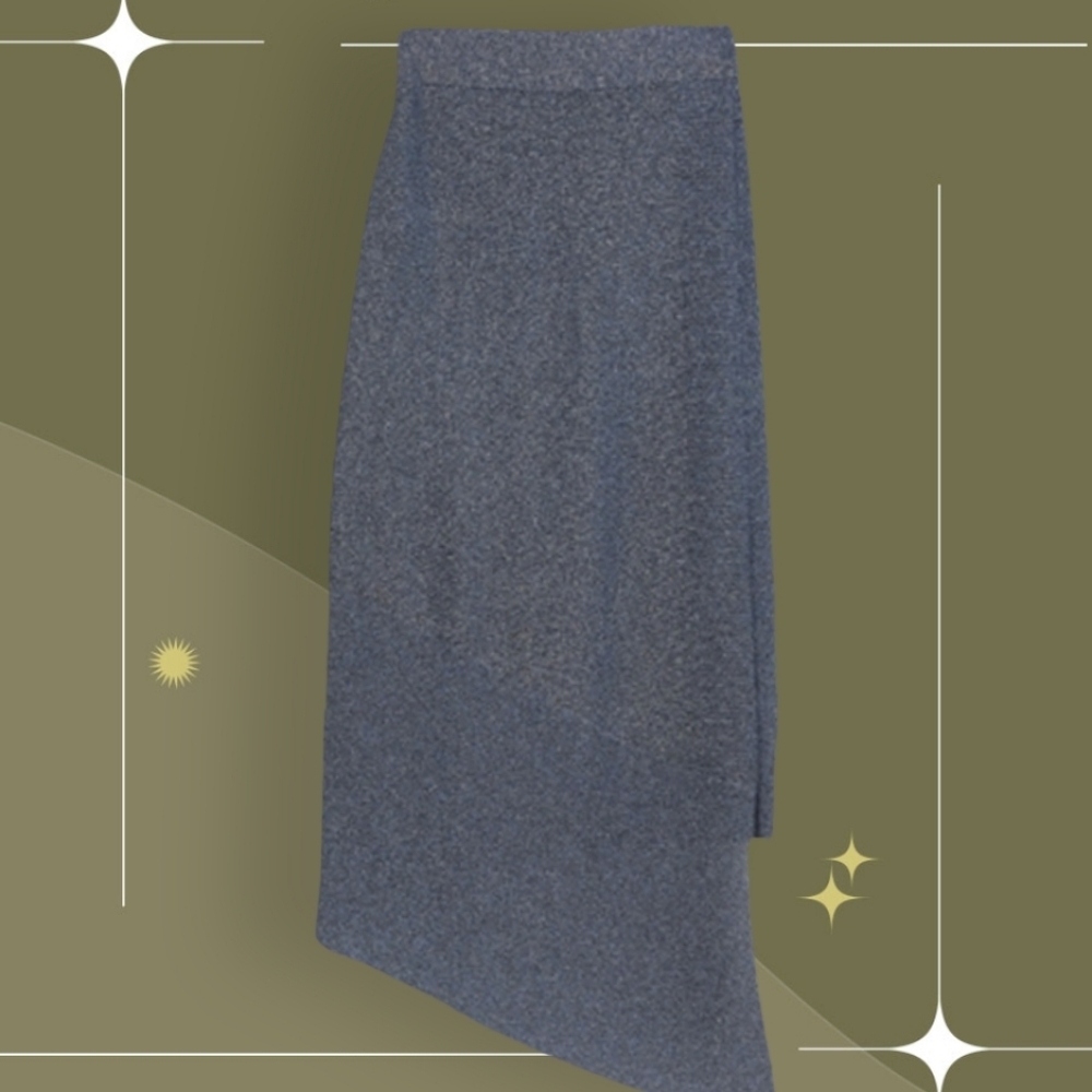 🍋✨ Gorgeous Blue Metallic Stella McCartney Midi Skirt Size 10-12